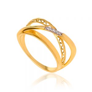 anel ouro com diamante