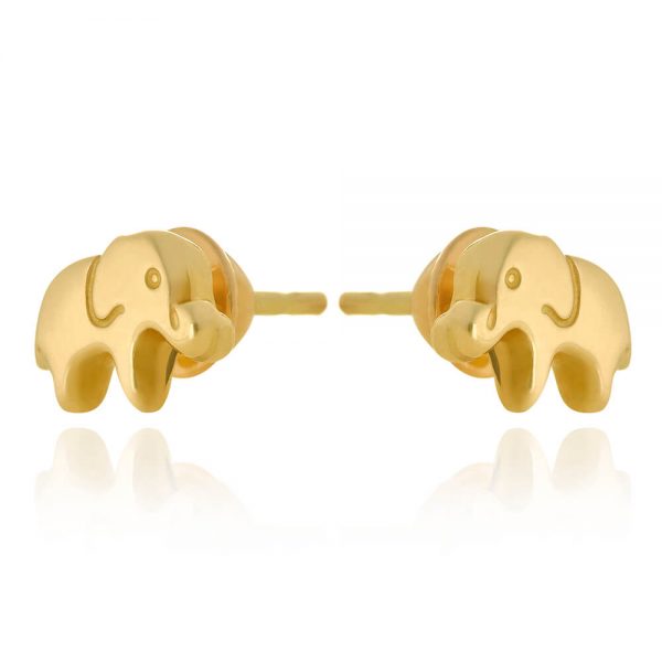 brinco infantil elefante ouro