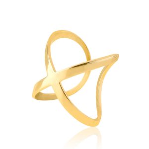 anel infinito aberto ouro