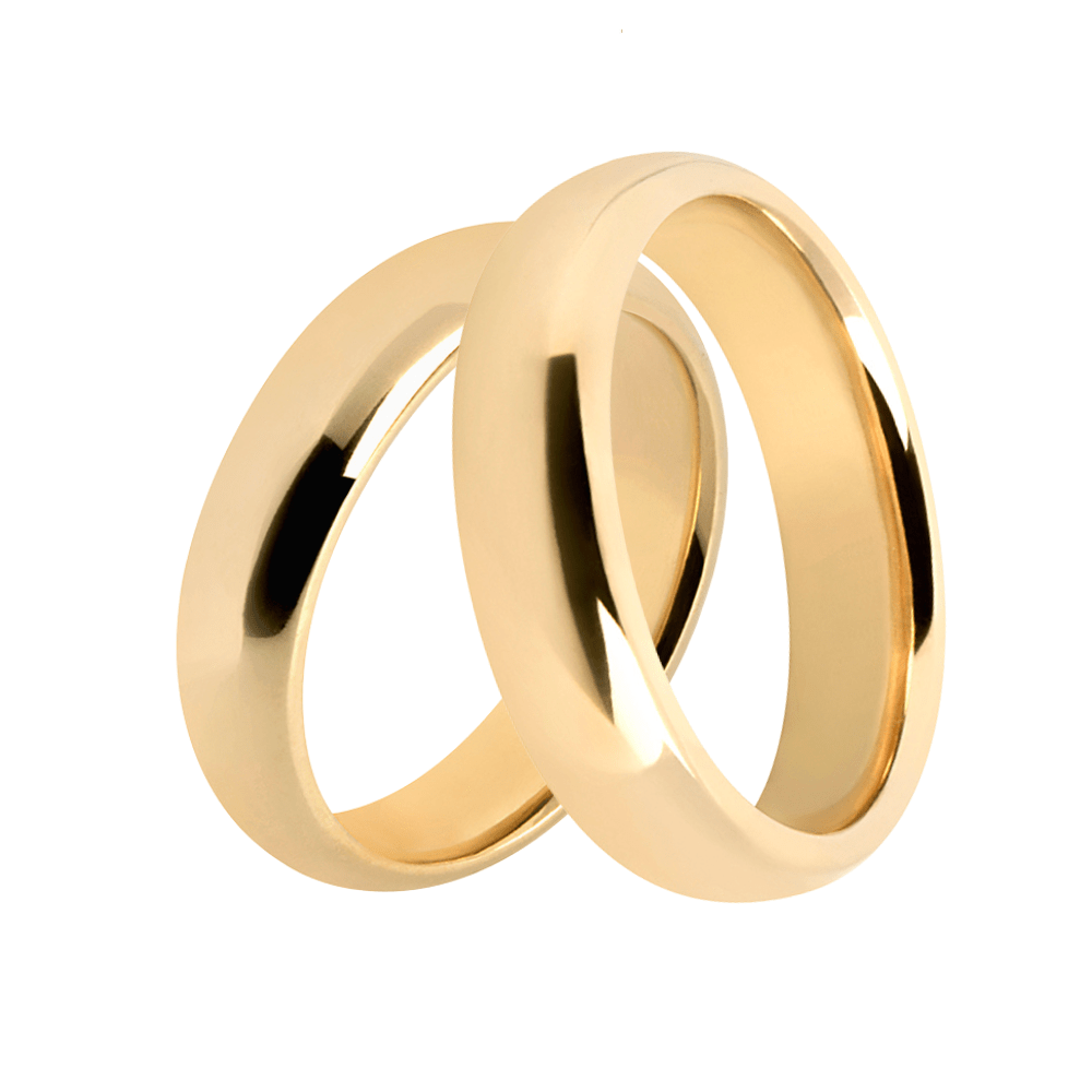 Par de alianças de casamento - ouro 18k