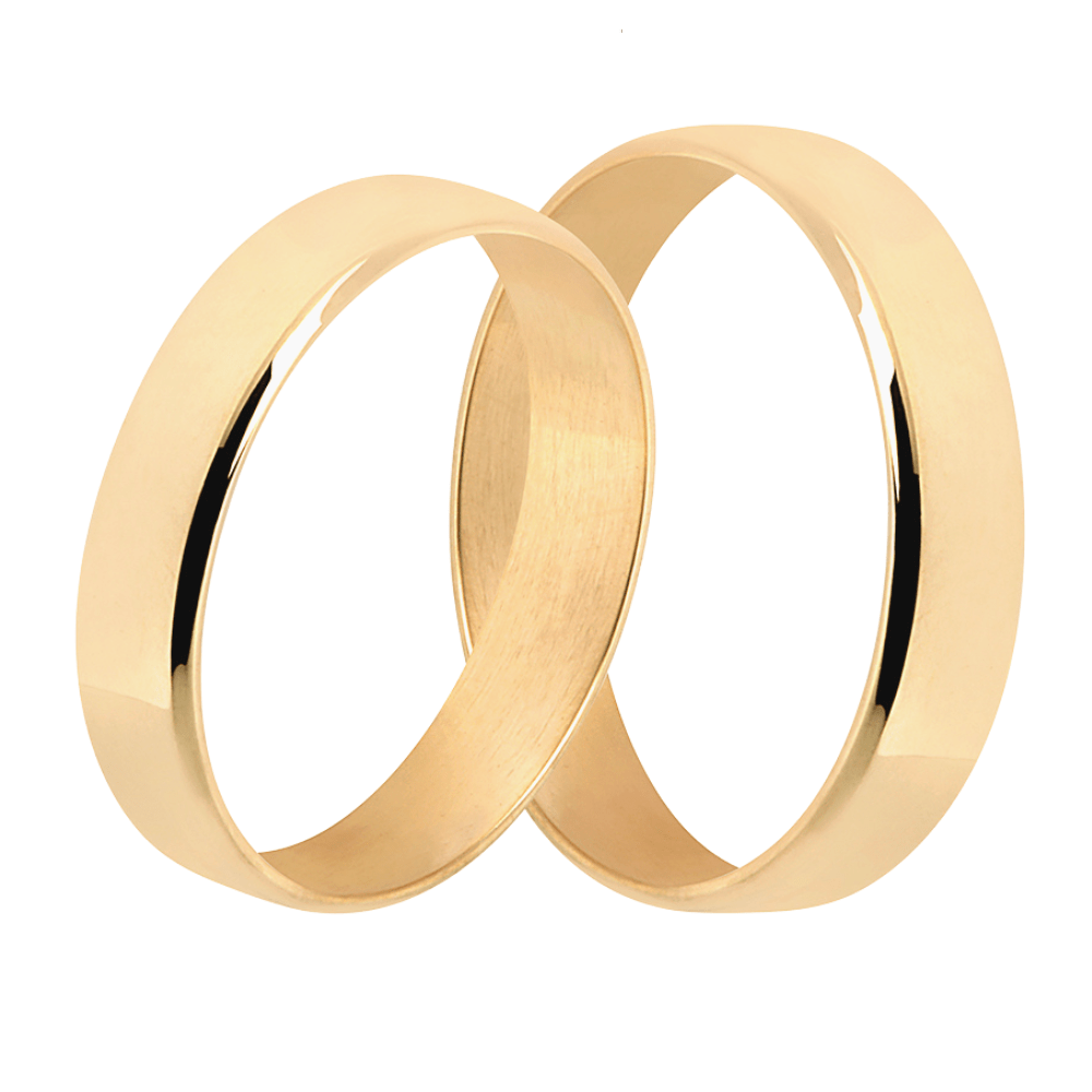 Par de alianças de casamento - ouro 18k